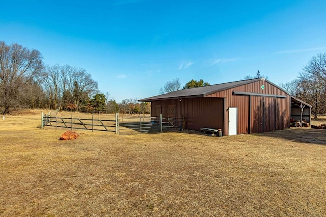 view of horse barn