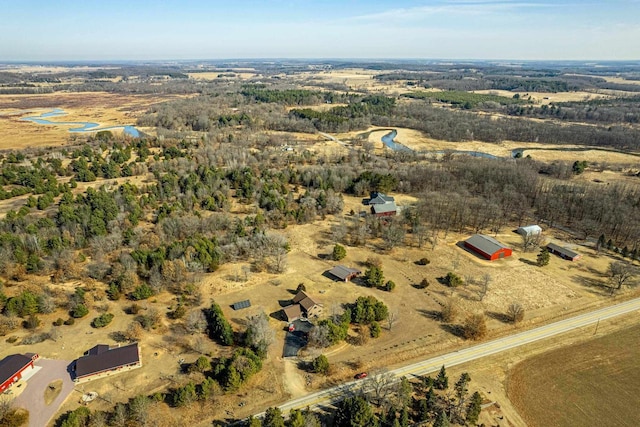 bird's eye view featuring a rural view