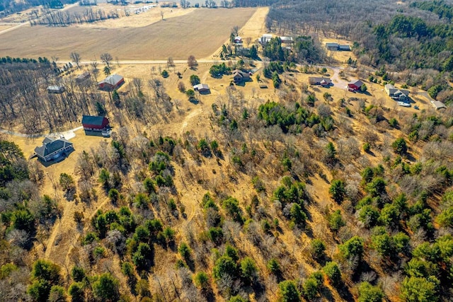 bird's eye view featuring a rural view