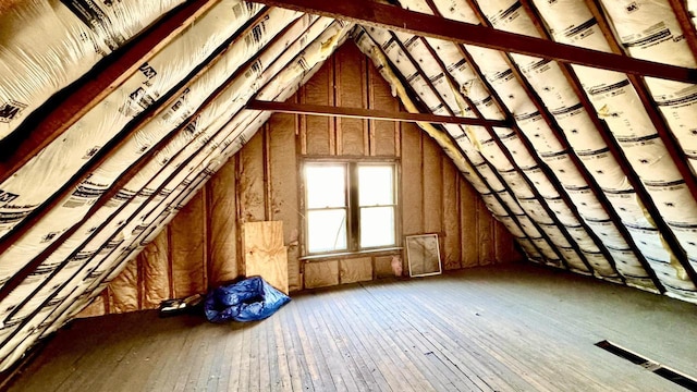 view of attic