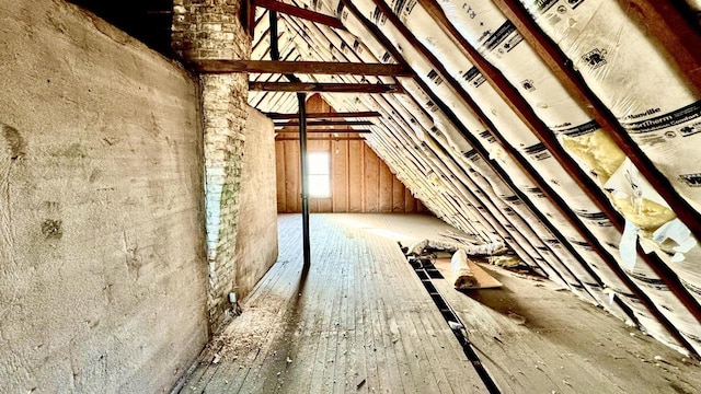 view of attic