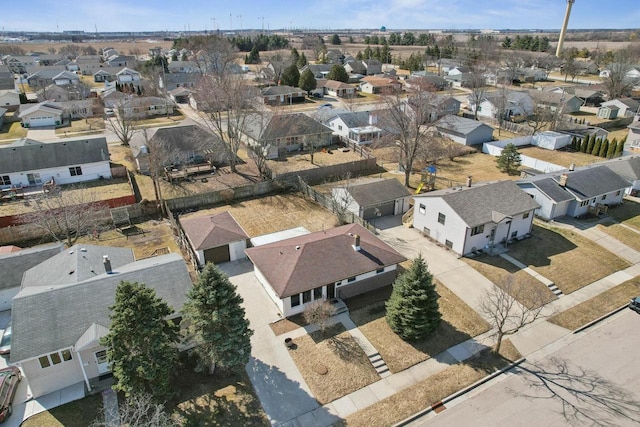 aerial view featuring a residential view