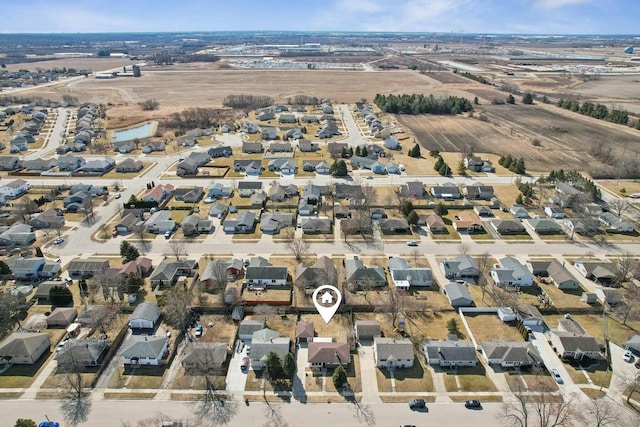 bird's eye view featuring a residential view