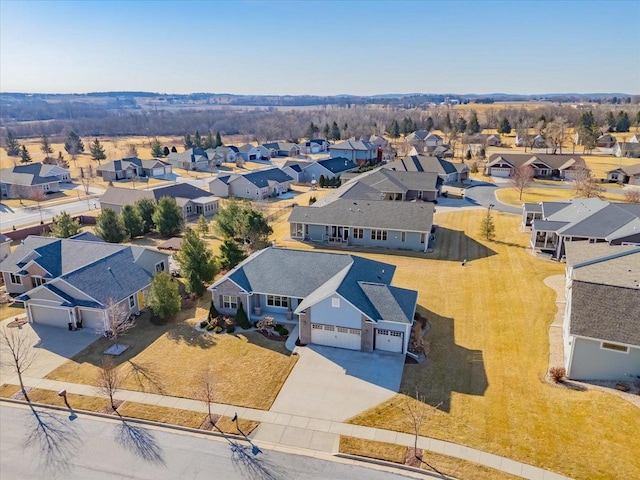 aerial view featuring a residential view