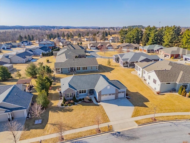 bird's eye view featuring a residential view