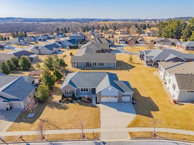 bird's eye view featuring a residential view