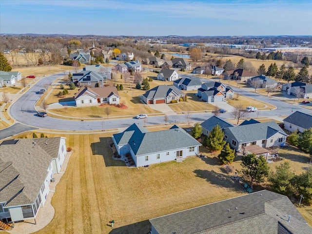 bird's eye view with a residential view