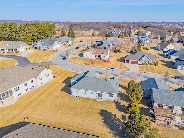 drone / aerial view featuring a residential view