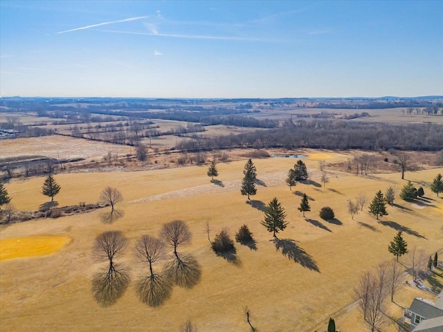 bird's eye view featuring a rural view