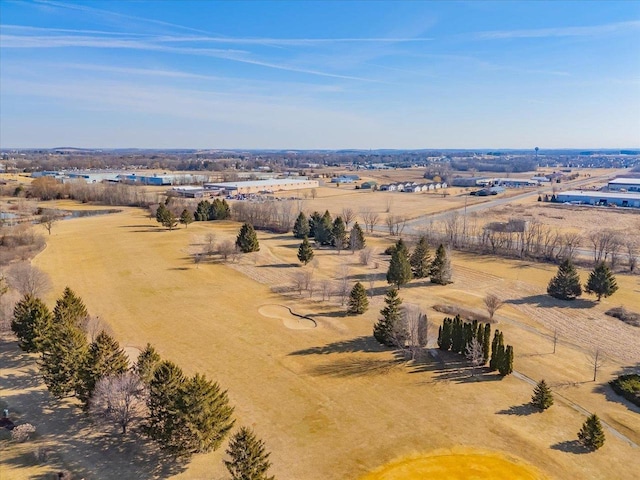 birds eye view of property with a rural view