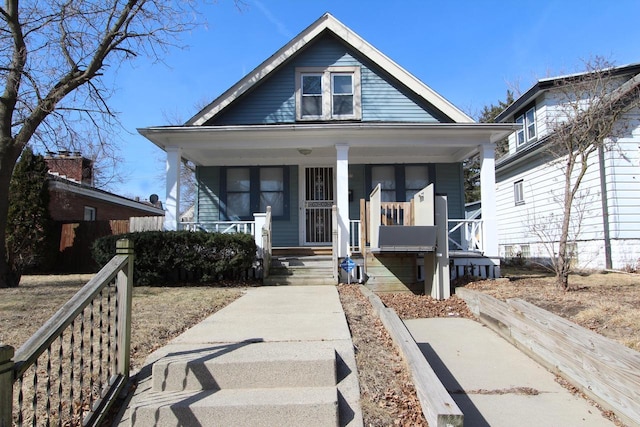 bungalow-style house featuring a porch