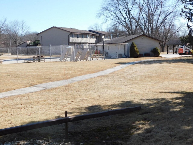 exterior space featuring fence