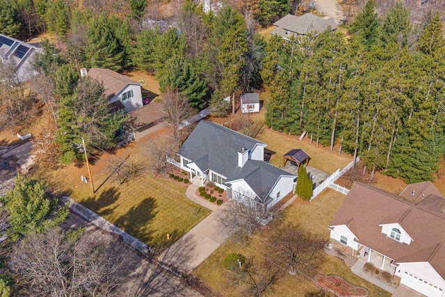 bird's eye view with a residential view