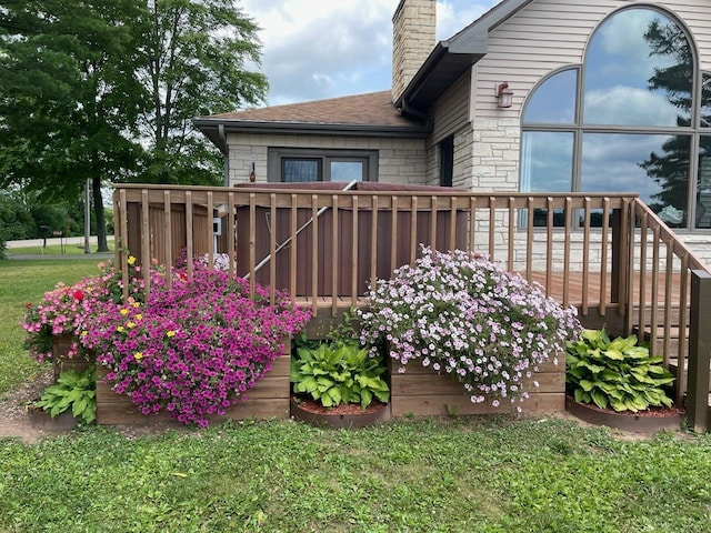 exterior space featuring a deck