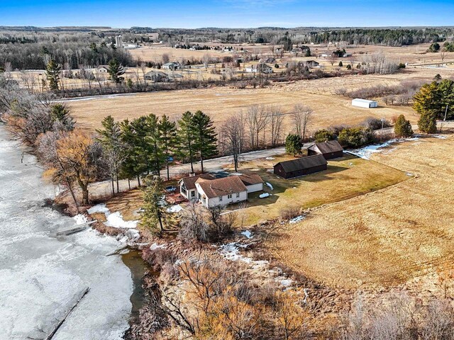 bird's eye view featuring a rural view