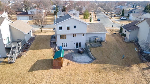 aerial view featuring a residential view