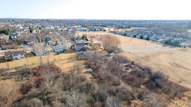 bird's eye view with a residential view