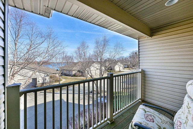 balcony with a residential view