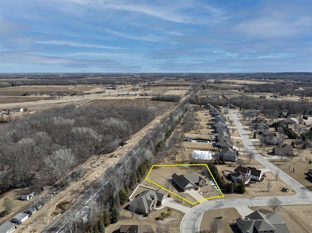 birds eye view of property