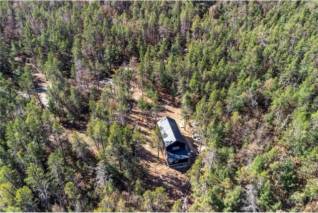 S10460 Black Creek Rd, Fairchild, WI 54741 - aerial view featuring a wooded view