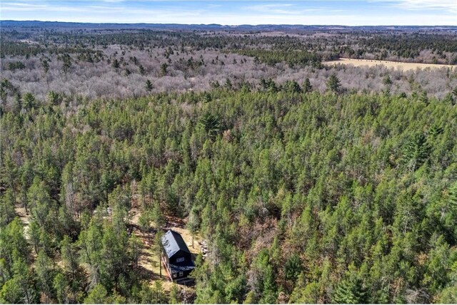 S10460 Black Creek Rd, Fairchild, WI 54741 - birds eye view of property featuring a view of trees
