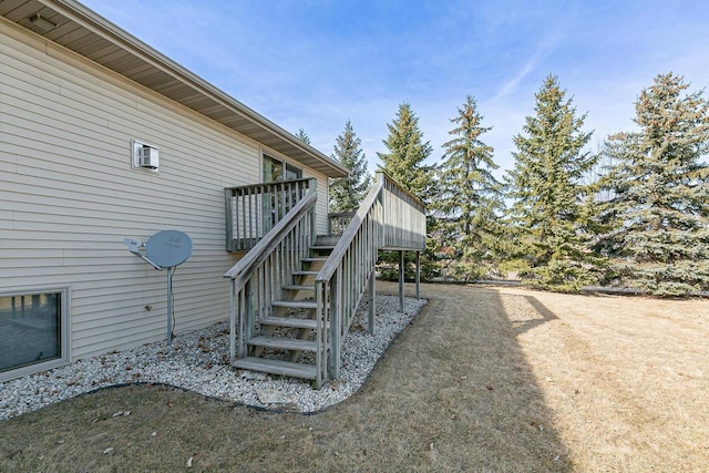 exterior space featuring a wooden deck