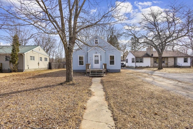 view of bungalow-style home