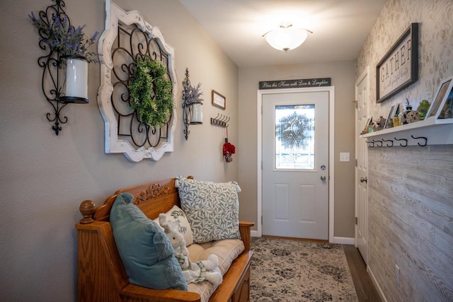 doorway with baseboards