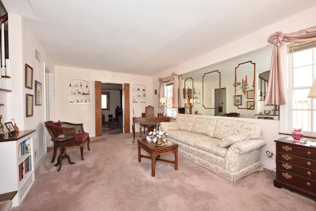 view of carpeted living room