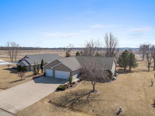 bird's eye view featuring a rural view