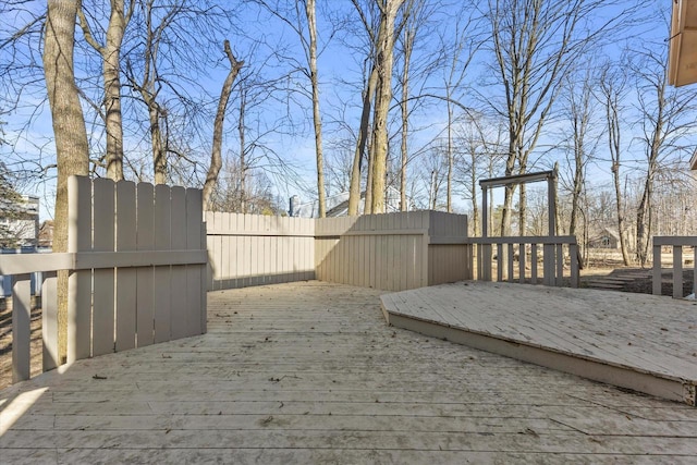 wooden terrace with fence