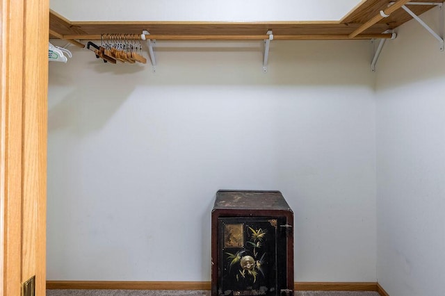 spacious closet featuring visible vents