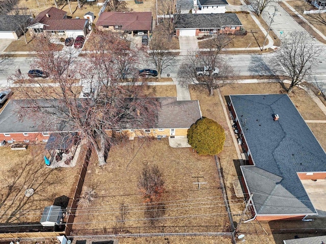 aerial view featuring a residential view