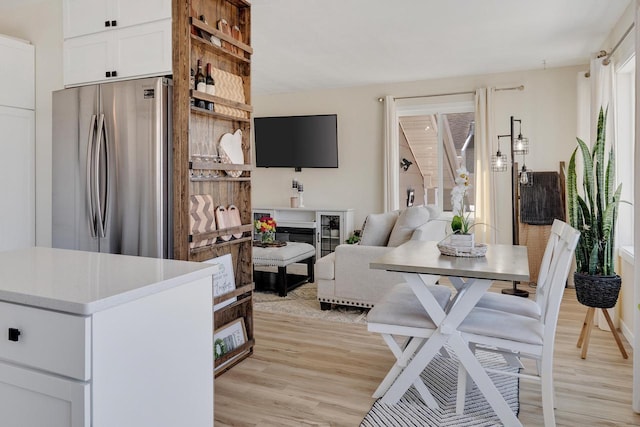 interior space featuring light wood-style flooring