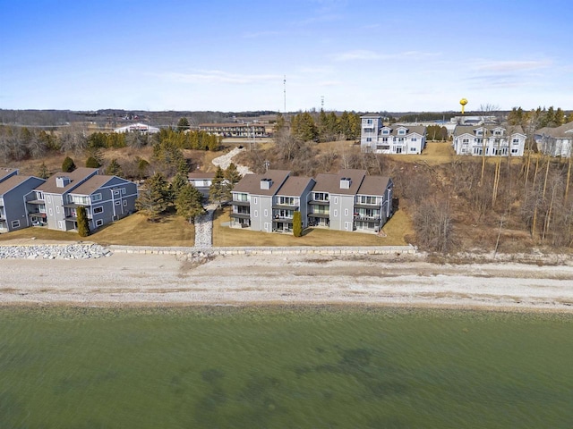 aerial view with a residential view