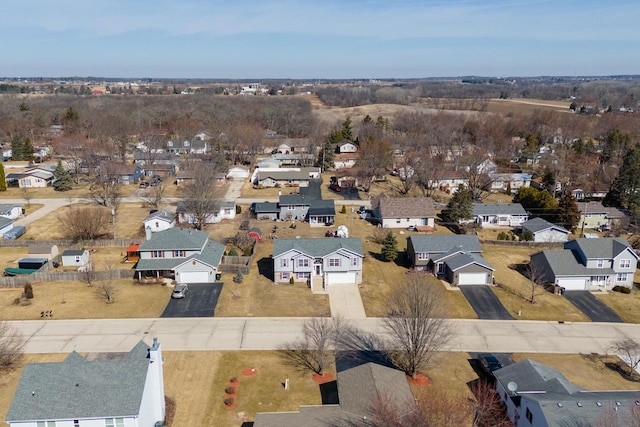 bird's eye view featuring a residential view