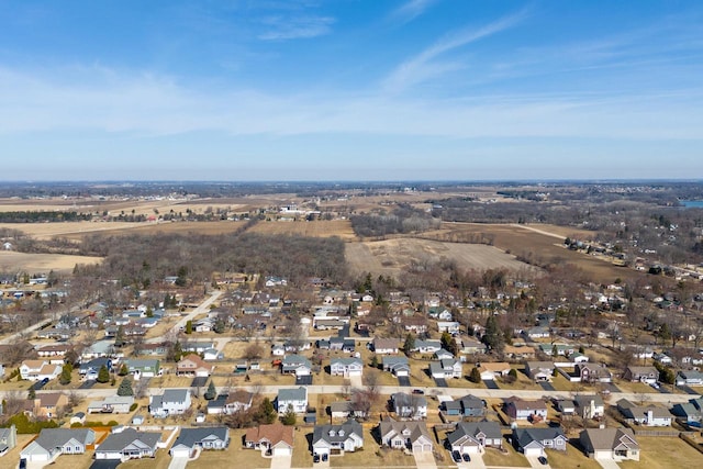 aerial view with a residential view