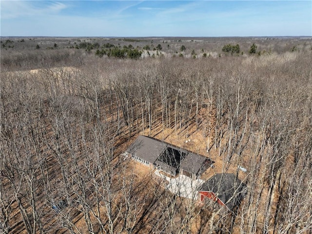 aerial view with a rural view