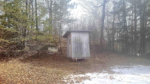 view of shed