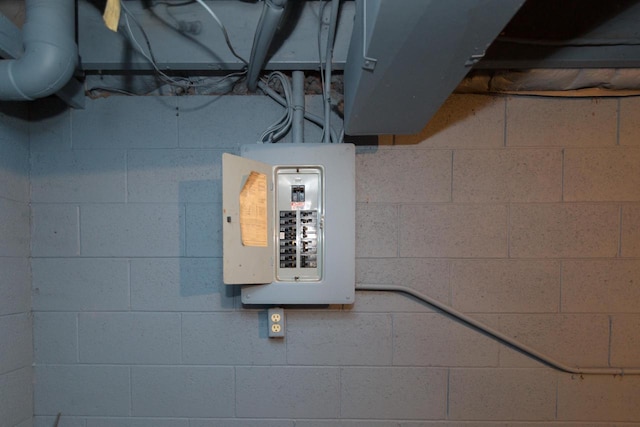 utility room with electric panel