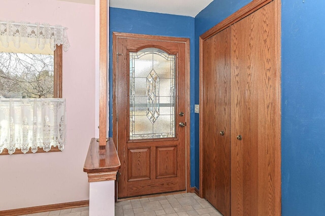 entryway with baseboards