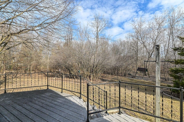 view of wooden terrace