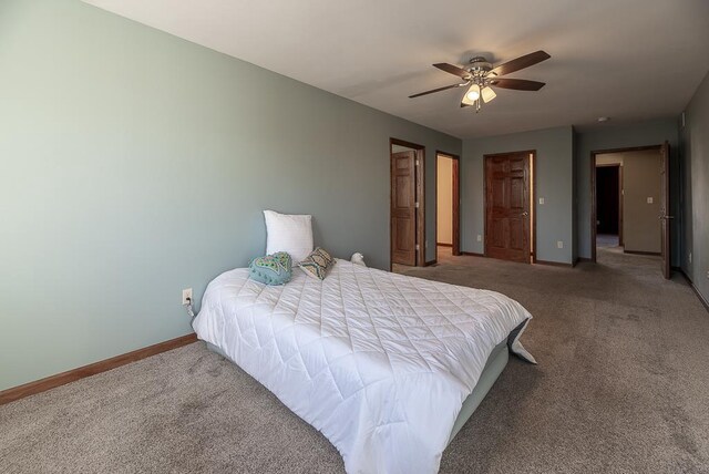 5628 E Eagle Dr, Milton, WI 53563 - bedroom with baseboards, ceiling fan, and carpet flooring
