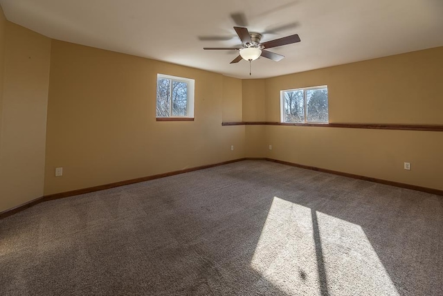 5628 E Eagle Dr, Milton, WI 53563 - unfurnished room featuring carpet flooring, baseboards, and a ceiling fan