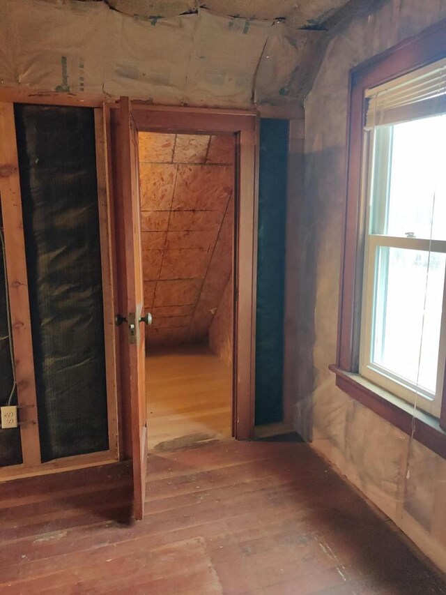 interior space with wood-type flooring