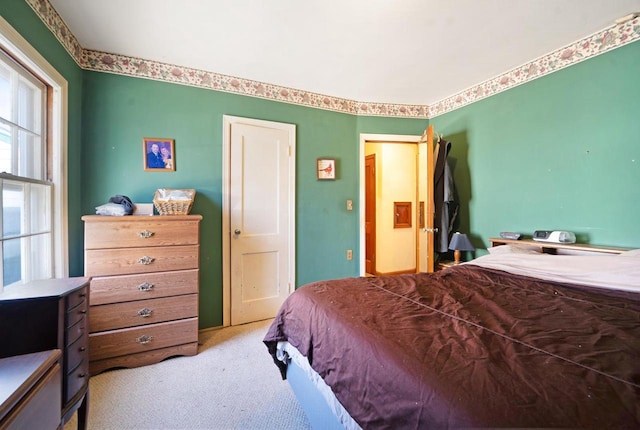 view of carpeted bedroom