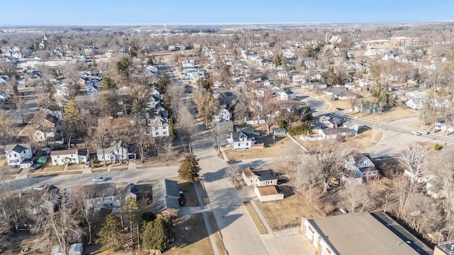 drone / aerial view with a residential view