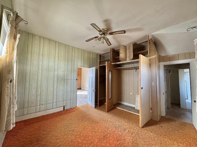 unfurnished bedroom featuring a closet and ceiling fan