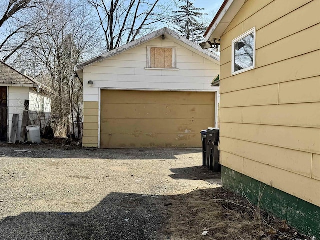 garage with a detached garage