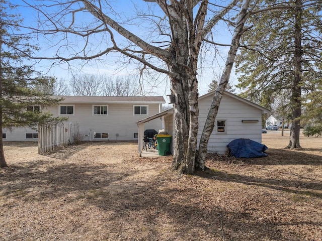 view of back of property